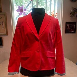 Talbots Red Blazer Classic Tailored Cut